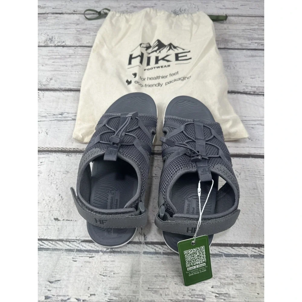 Hike Footwear HF Baresandals II Dark Grey Barefoot Sandals M-5.5 ,W -7.5 NIB